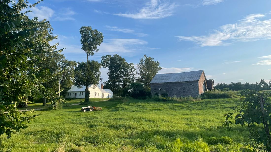 Open field prepared for residential septic design planning