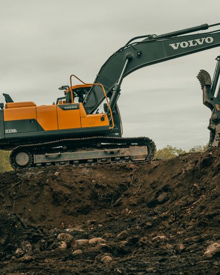 Failed septic system area ready for replacement design