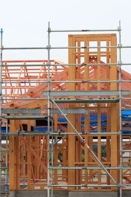 New home construction site prepared for septic system design